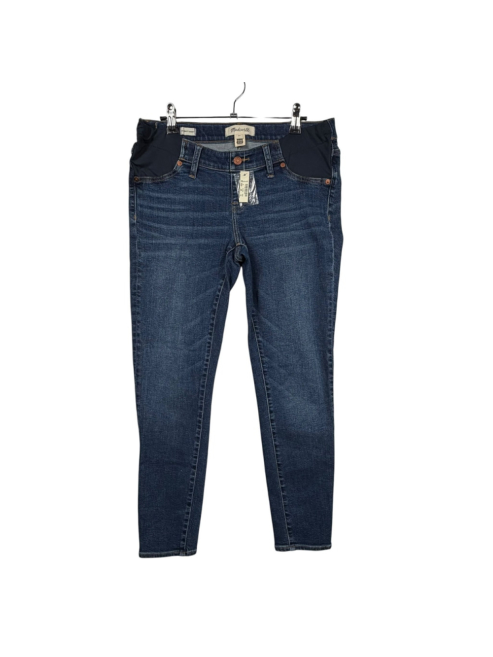 Madewell Maternity Side Panel Skinny Jeans Blue Adjustable Sexy Fit Womens 29